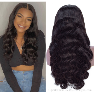 Pre Plucked Transparent Swiss Lace Wig 5X5 Lace Closure Human Hair For Women Body Wave Peruvian Glueless Hair wigs